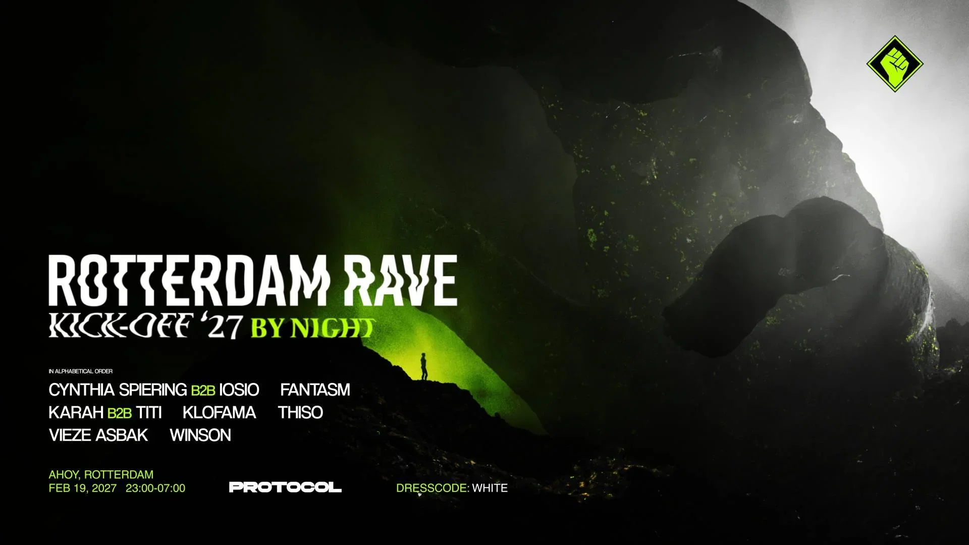 Rotterdam Rave 'Kick Off 2027 By Night' x PROTOCOL in Rotterdam Ahoy, Rotterdam